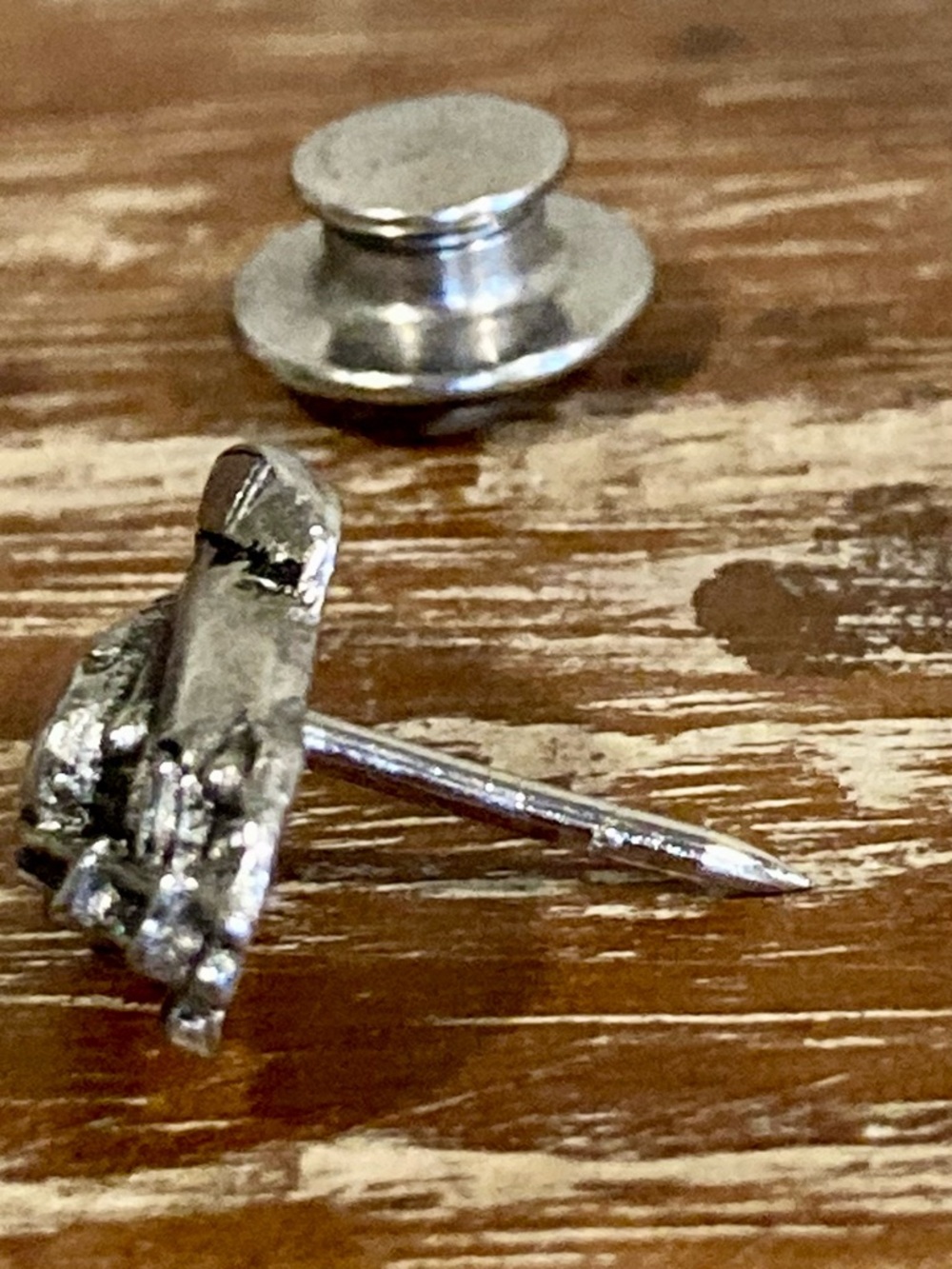 Vintage Silver-Tone Car Lapel Pin - Picture 4 of 15